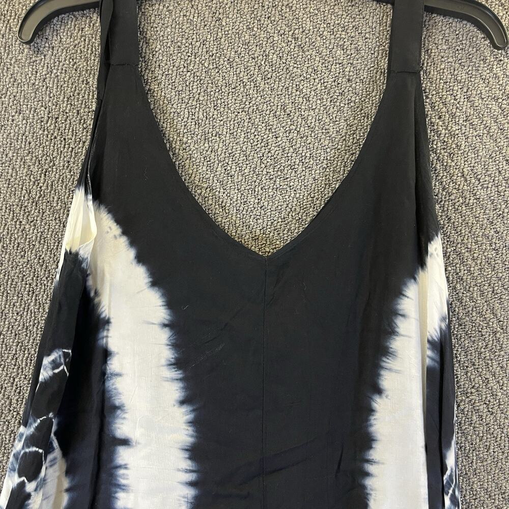 Orageous Black and grey tie-dye maxi dress with asymmetrical handkerchief hem Sm - Picture 3 of 8